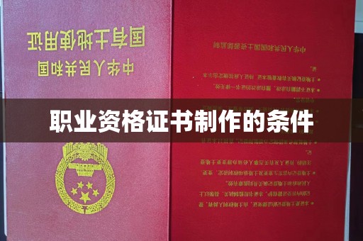 花山职业资格证书制作的条件