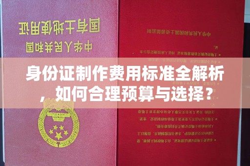 花山身份证制作费用标准全解析，如何合理预算与选择？