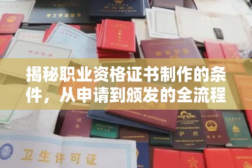 花山揭秘职业资格证书制作的条件，从申请到颁发的全流程解析